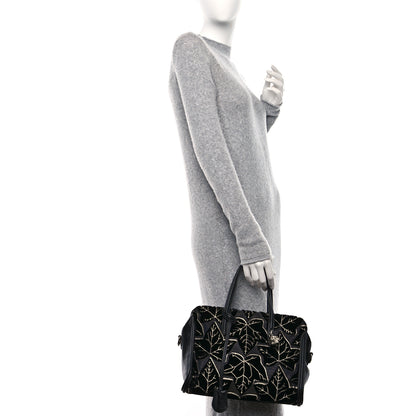 Alexander McQueen Velvet Shopper Tote Black 2 of 12