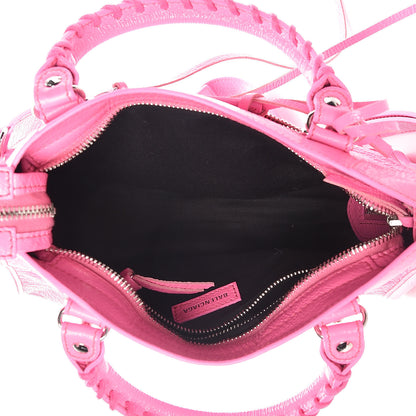 Balenciaga Shiny Goatskin Silver Metallic Edge Hardware Mini City Acid Pink 5 of 9