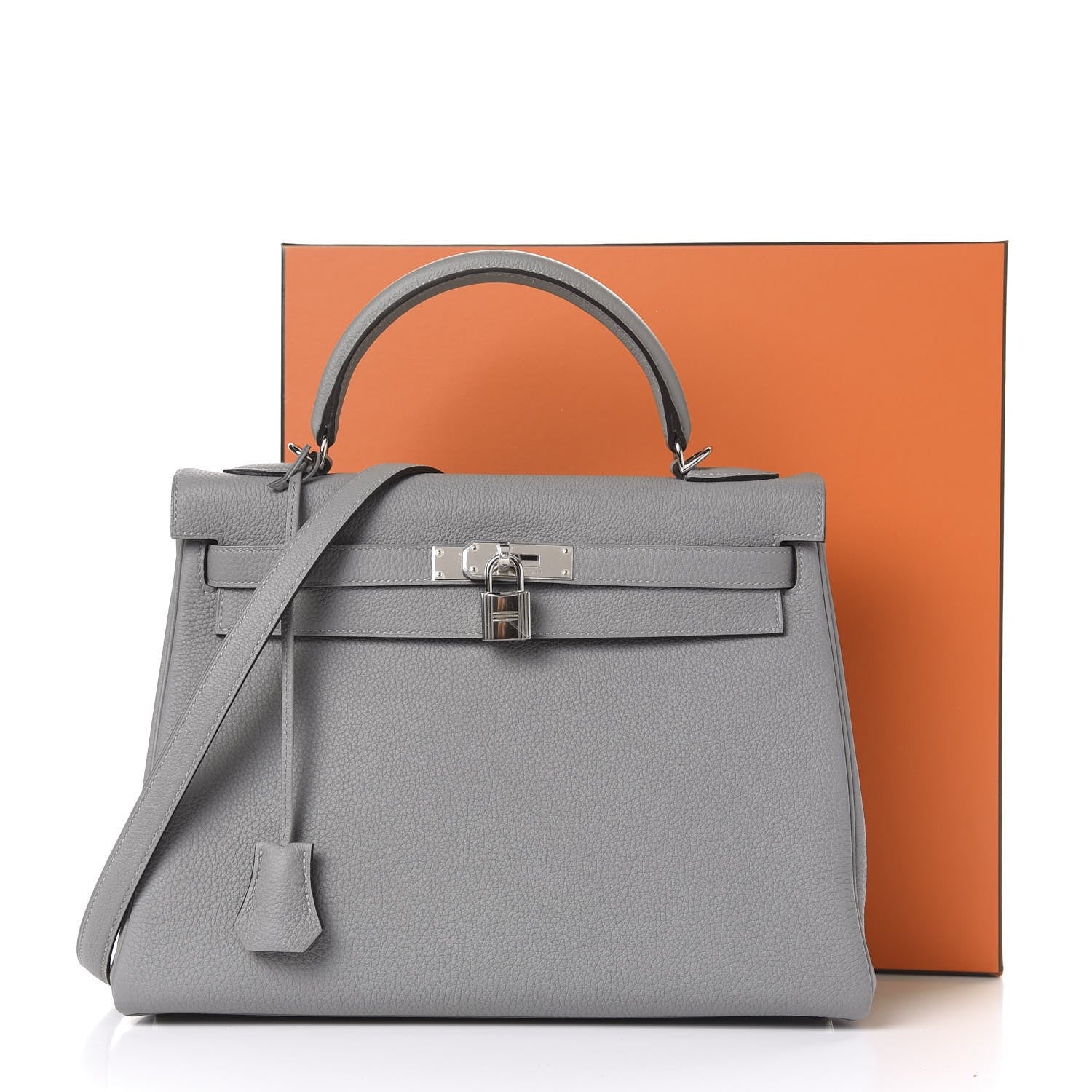 Hermes Togo Kelly Retourne 32 Gris Mouette 12 of 12