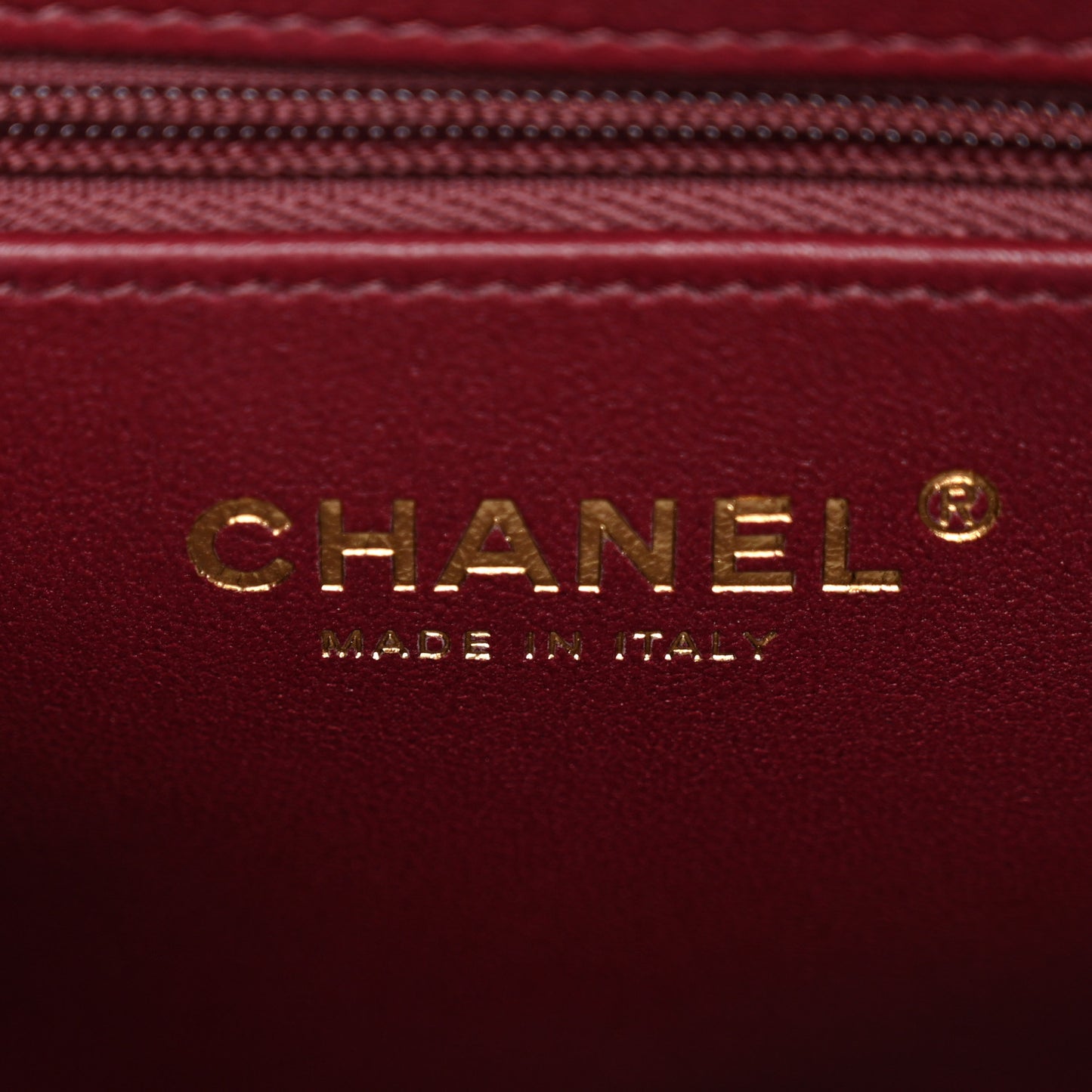 Shiny Lambskin Chevron Quilted Nano Kelly Shopper Dark Burgundy