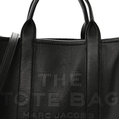 Marc Jacobs Grained Calfskin Medium The Tote Bag Black 8 of 14