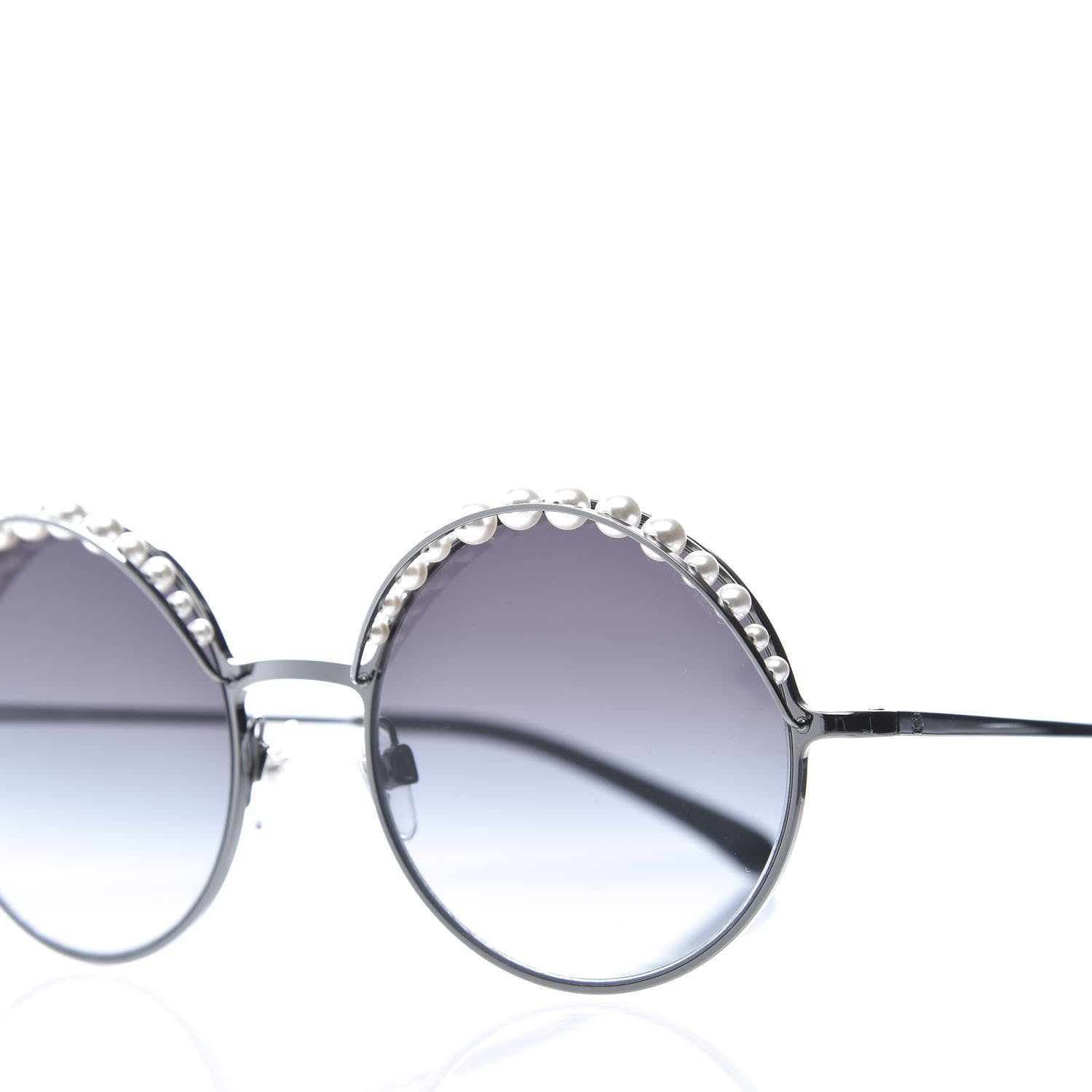 Chanel Pearl Round Sunglasses 4234-H Black 7 of 8