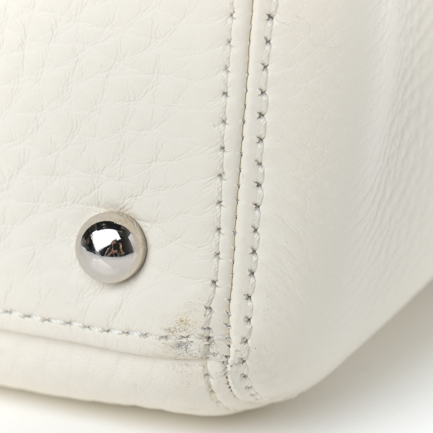 Chanel Calfskin Cerf Executive Shopper Tote White 11 of 14