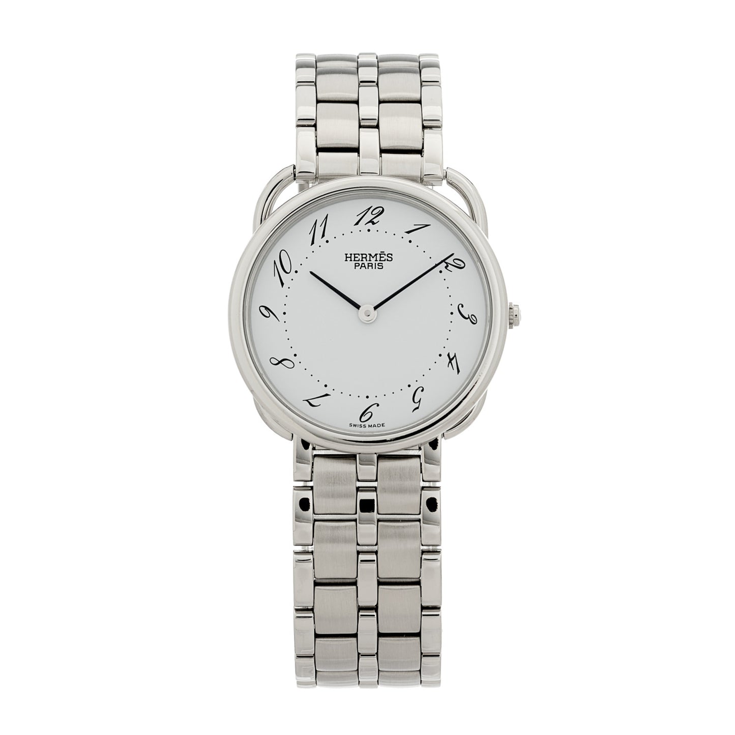 Stainless Steel 30mm Arceau Quartz Watch  White