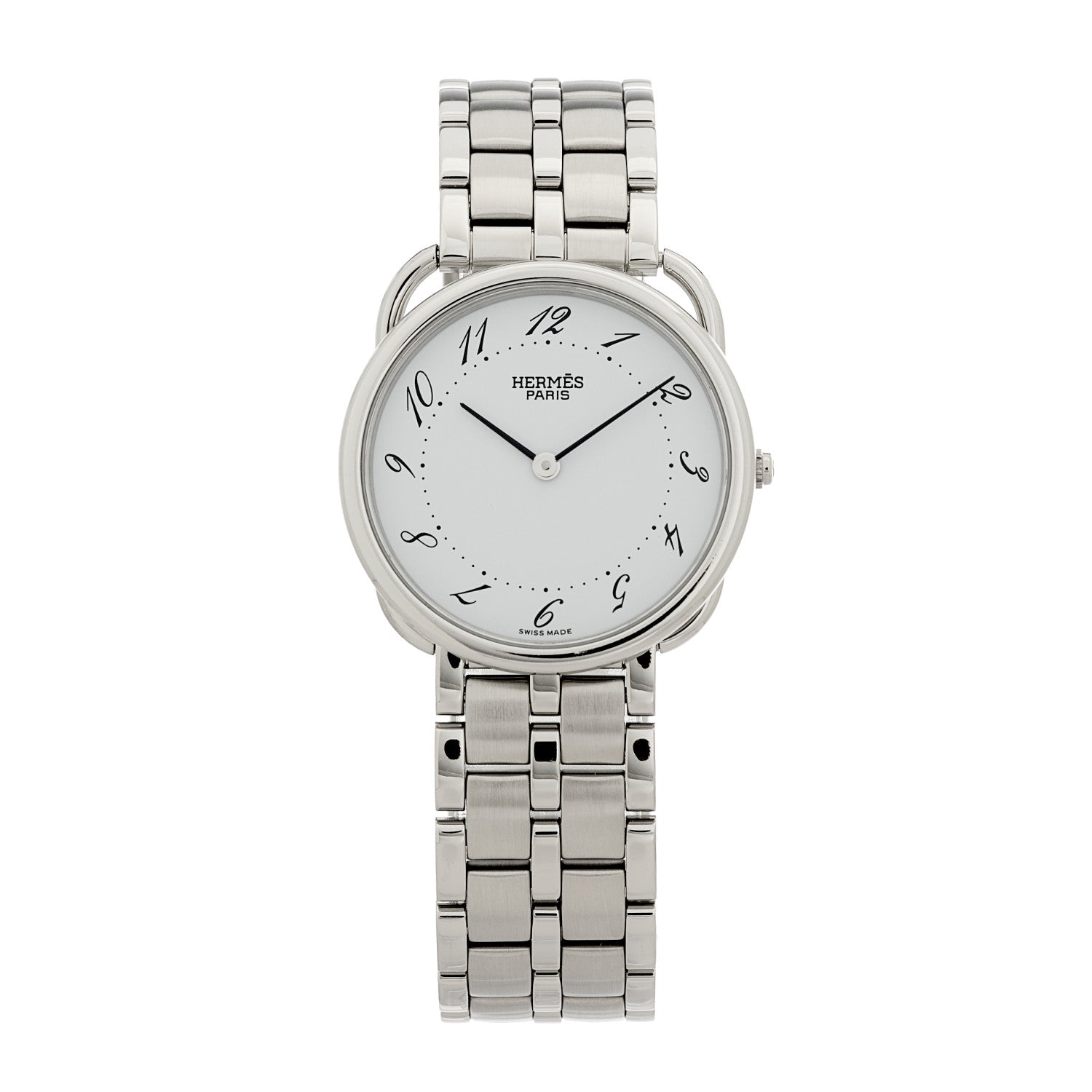Hermes Stainless Steel 30mm Arceau Quartz Watch  White 1 of 4