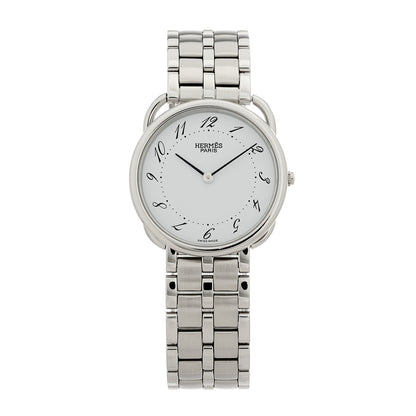 Hermes Stainless Steel 30mm Arceau Quartz Watch  White 1 of 4