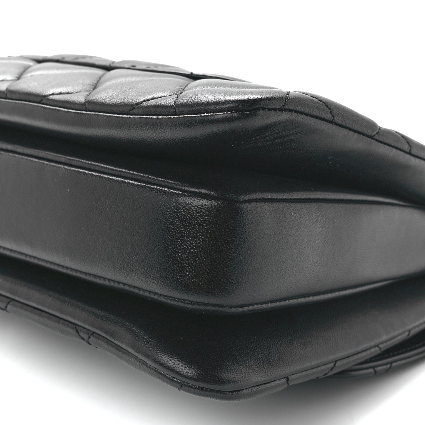 Lambskin Quilted Small Trendy CC Dual Handle Flap Bag Black