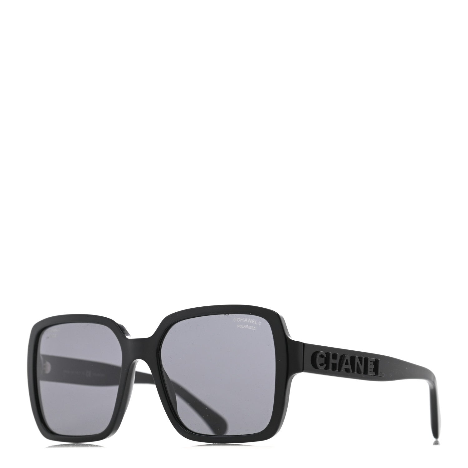 Chanel Acetate Polarized Square Sunglasses 5408 Black 1 of 7