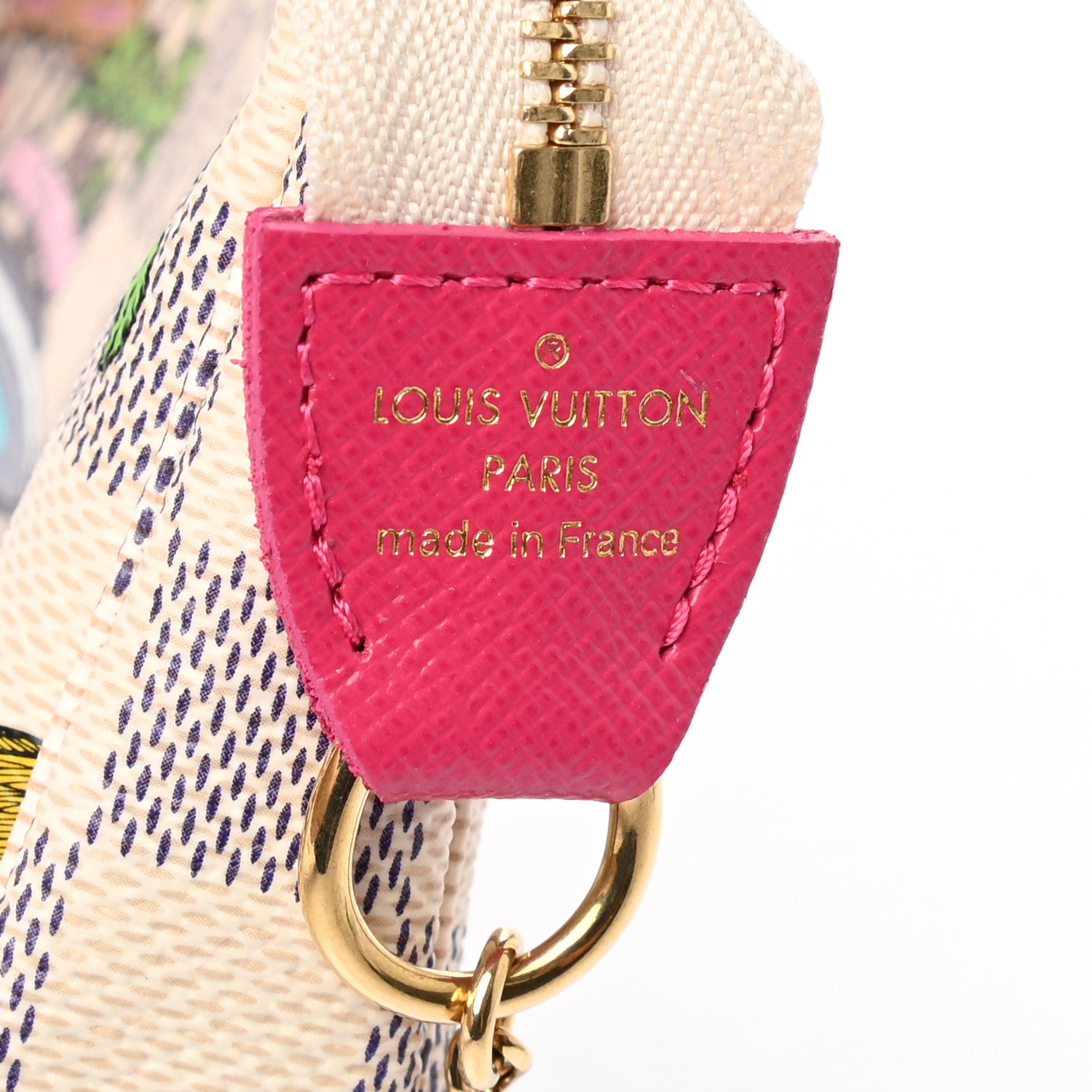 Louis Vuitton Damier Azur 2021 Christmas Animation Hollywood Mini Pochette Accessories Fuchsia 6 of 7