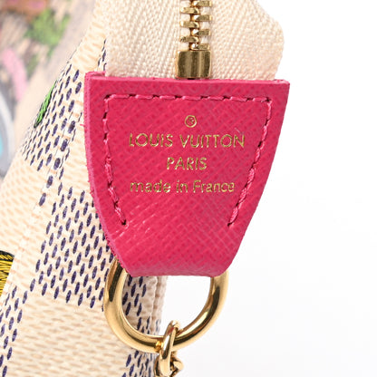 Louis Vuitton Damier Azur 2021 Christmas Animation Hollywood Mini Pochette Accessories Fuchsia 6 of 7