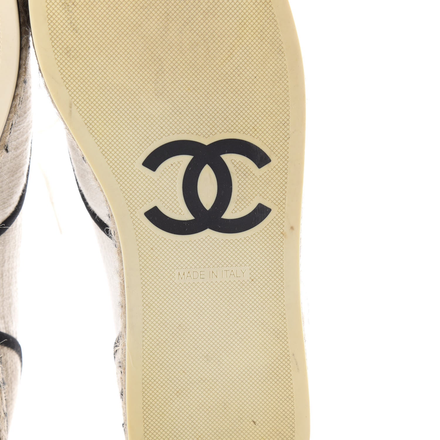 Chanel Cotton Lace Up Espadrilles 39 Light Beige 9 of 11