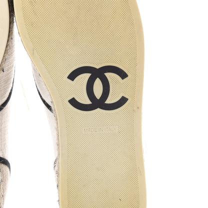 Chanel Cotton Lace Up Espadrilles 39 Light Beige 9 of 11