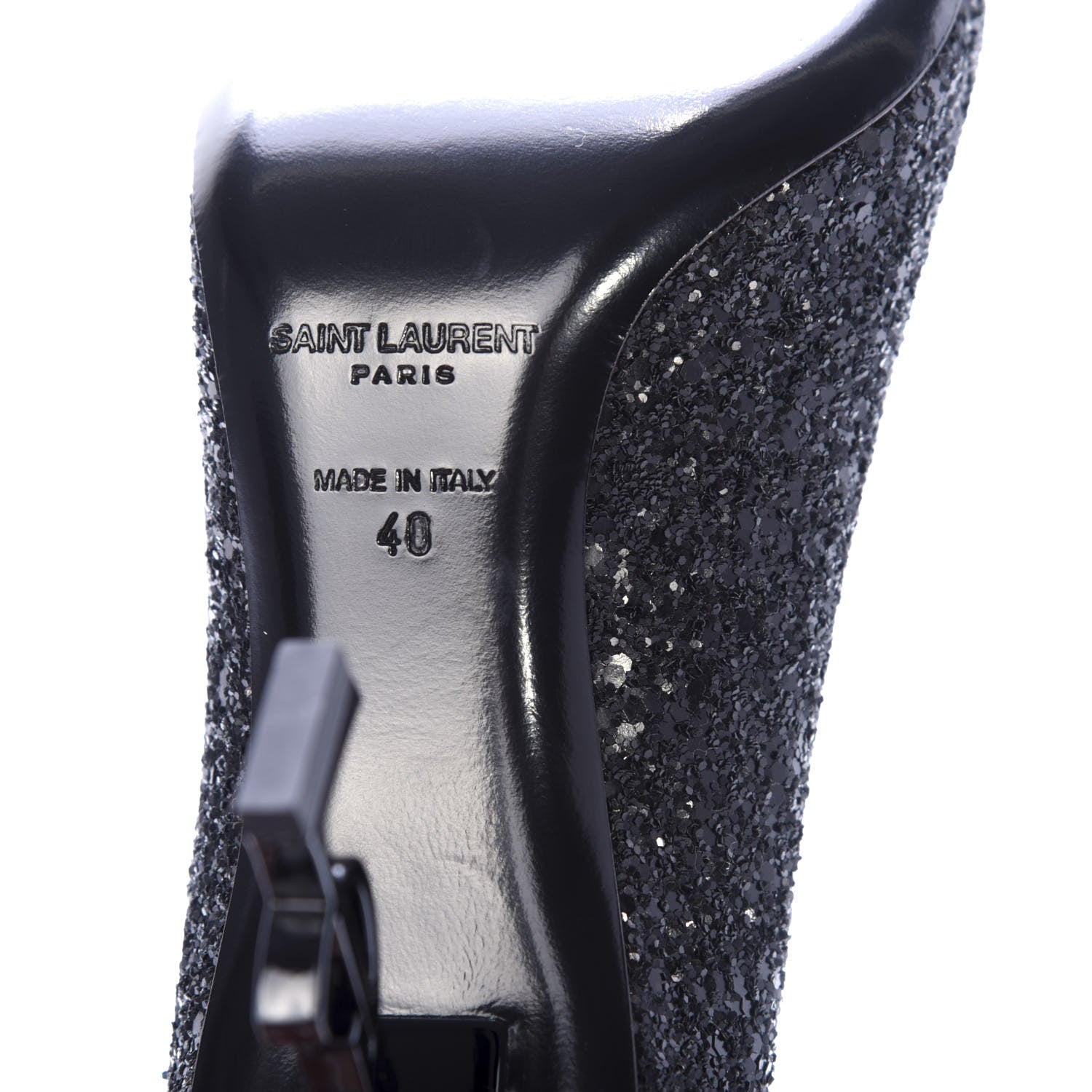 Saint Laurent Glitter Opyum 85 Pumps 40 Black 9 of 11