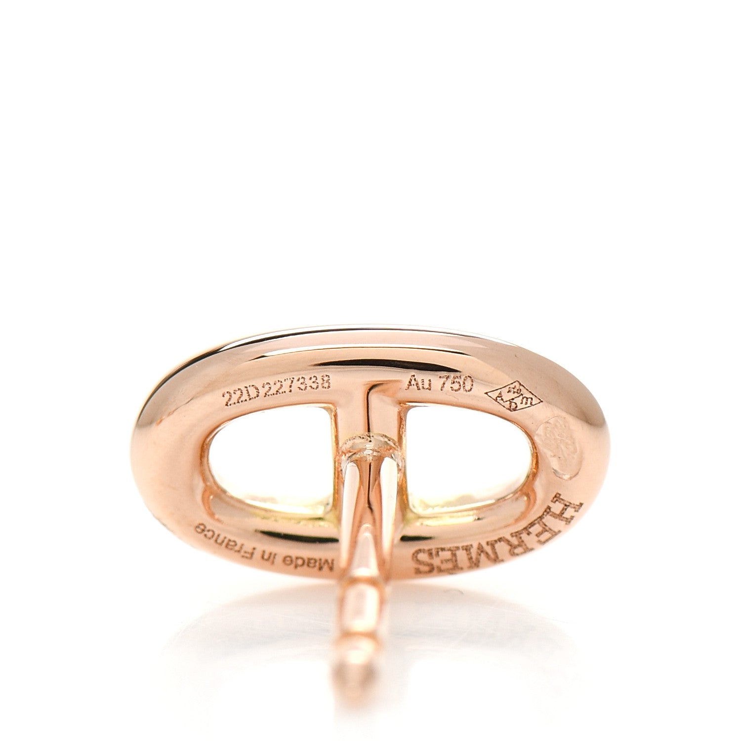 Hermes 18K Rose Gold TPM Farandole Stud Earrings 5 of 6
