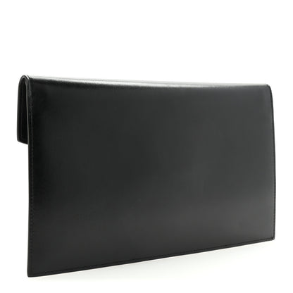 Saint Laurent Smooth Shiny Calfskin Monogram Uptown Pouch Black 3 of 7