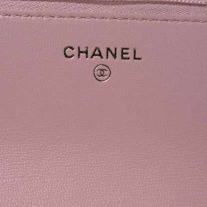 Chanel Lambskin Quilted Sweet Camellia Wallet on Chain WOC Light Beige 6 of 12