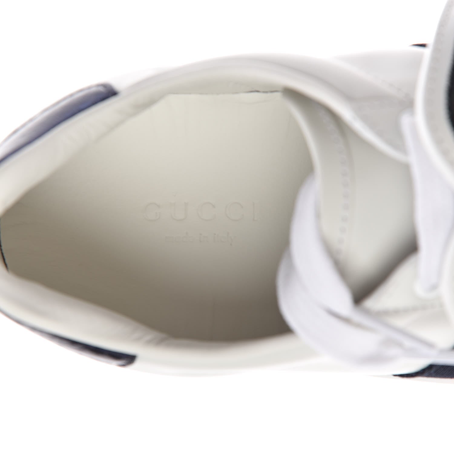 Gucci Calfskin Ayers Blind For Love Embroidered Womens Ace Sneakers 37 White 7 of 11