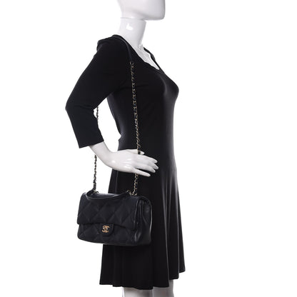 Chanel Lambskin Quilted Easy Carry Flap Navy 2 of 13