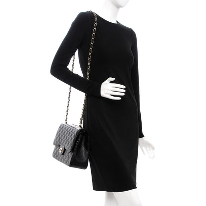 Chanel Caviar Quilted Jumbo Double Flap Black 2 of 9