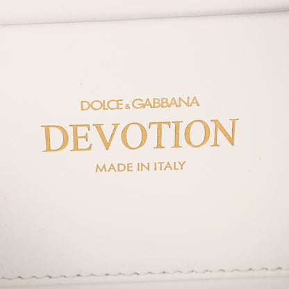 Dolce & Gabbana Smooth Calfskin Small Devotion Envelope Top Handle Bag White 6 of 9