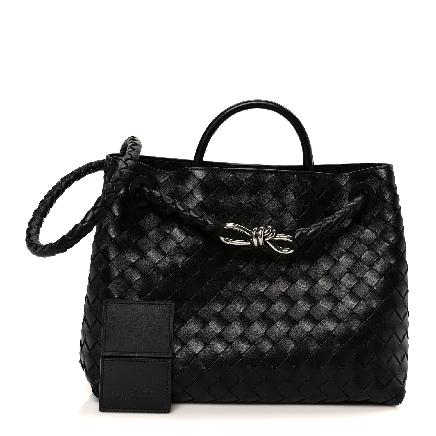 Bottega Veneta Nappa Intrecciato Medium Andiamo Shoulder Bag Black 4 of 13
