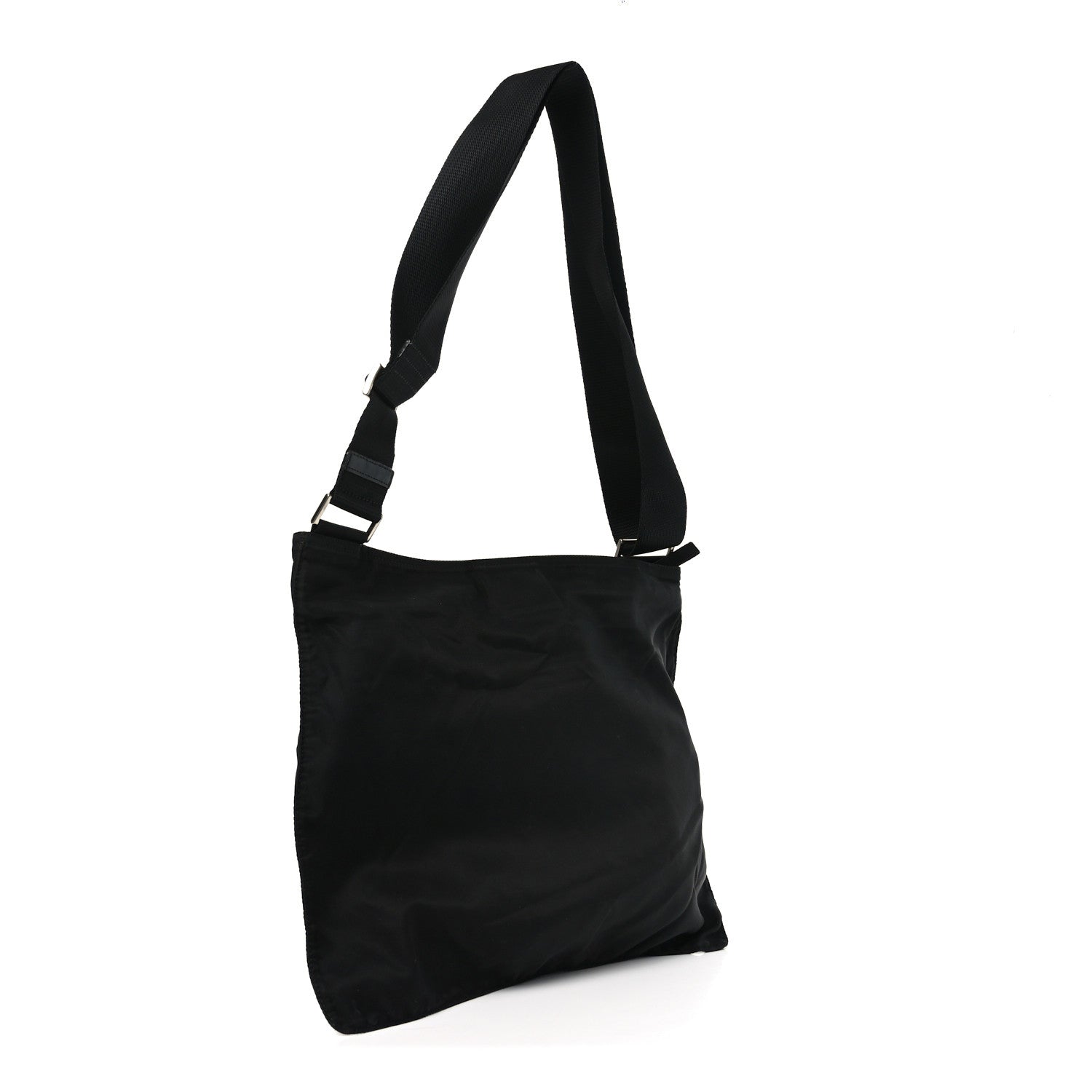 Prada Nylon Flat Messenger Bag Black 1833724 – FASHIONPHILE