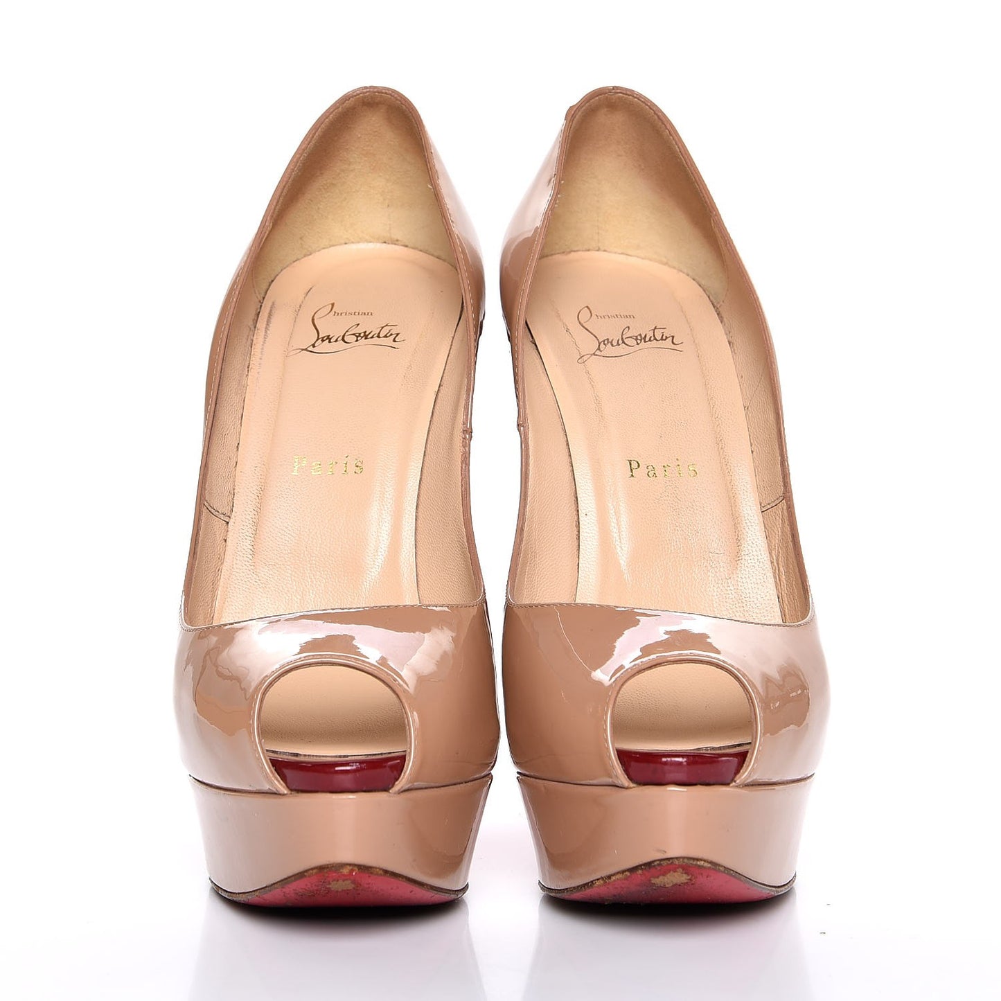 Patent Babel Clou 150 Platform Spikes Pumps 41 Nude Red