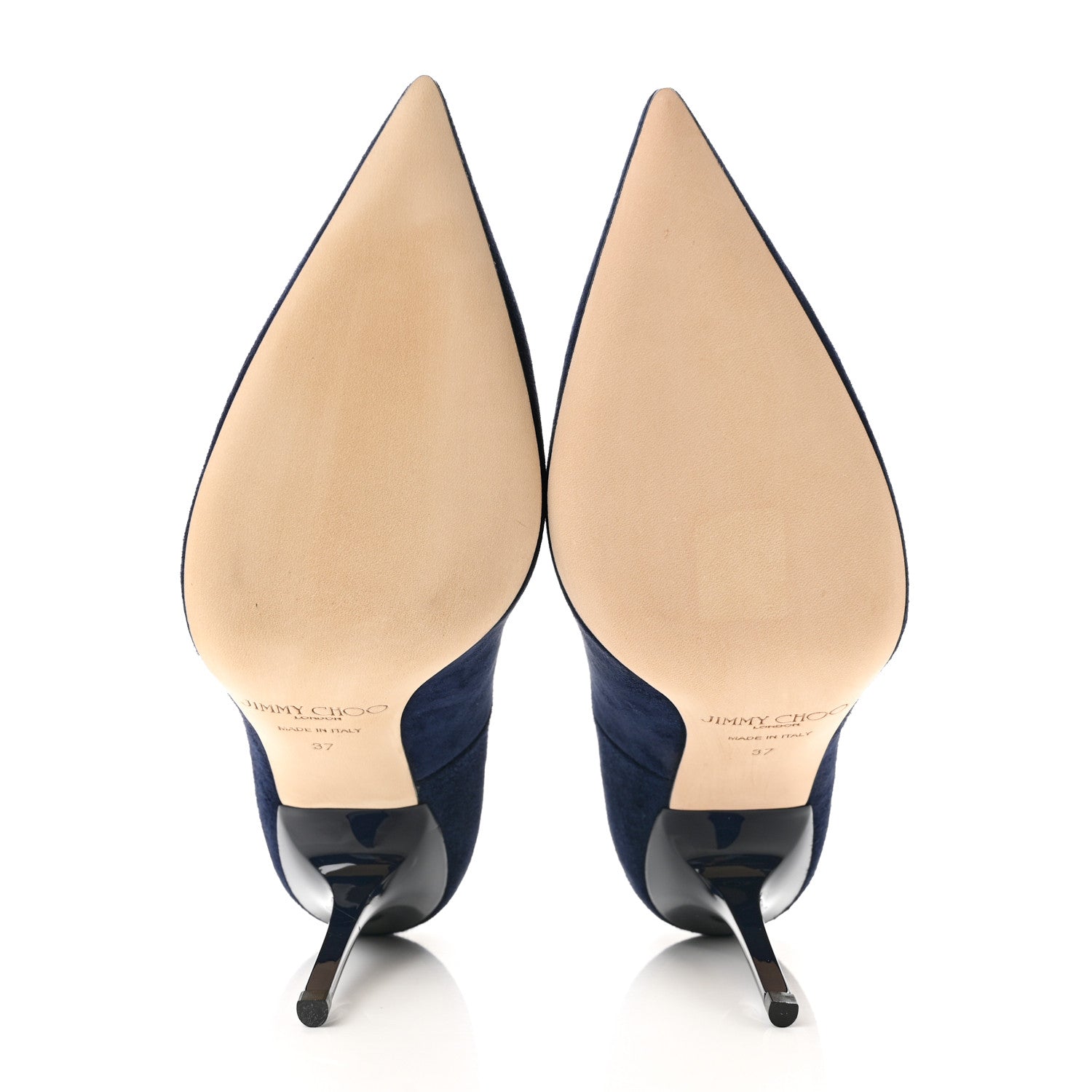 Jimmy Choo Suede Abel Pumps 37 Navy 6 of 8