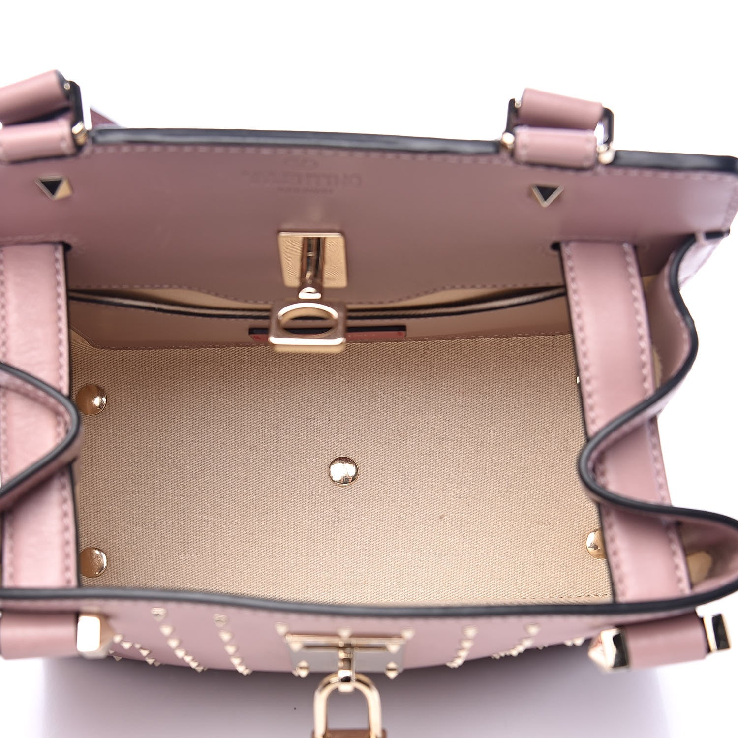 Valentino Garavani Calfskin Studded Small Joylock Satchel Lipstick 5 of 16