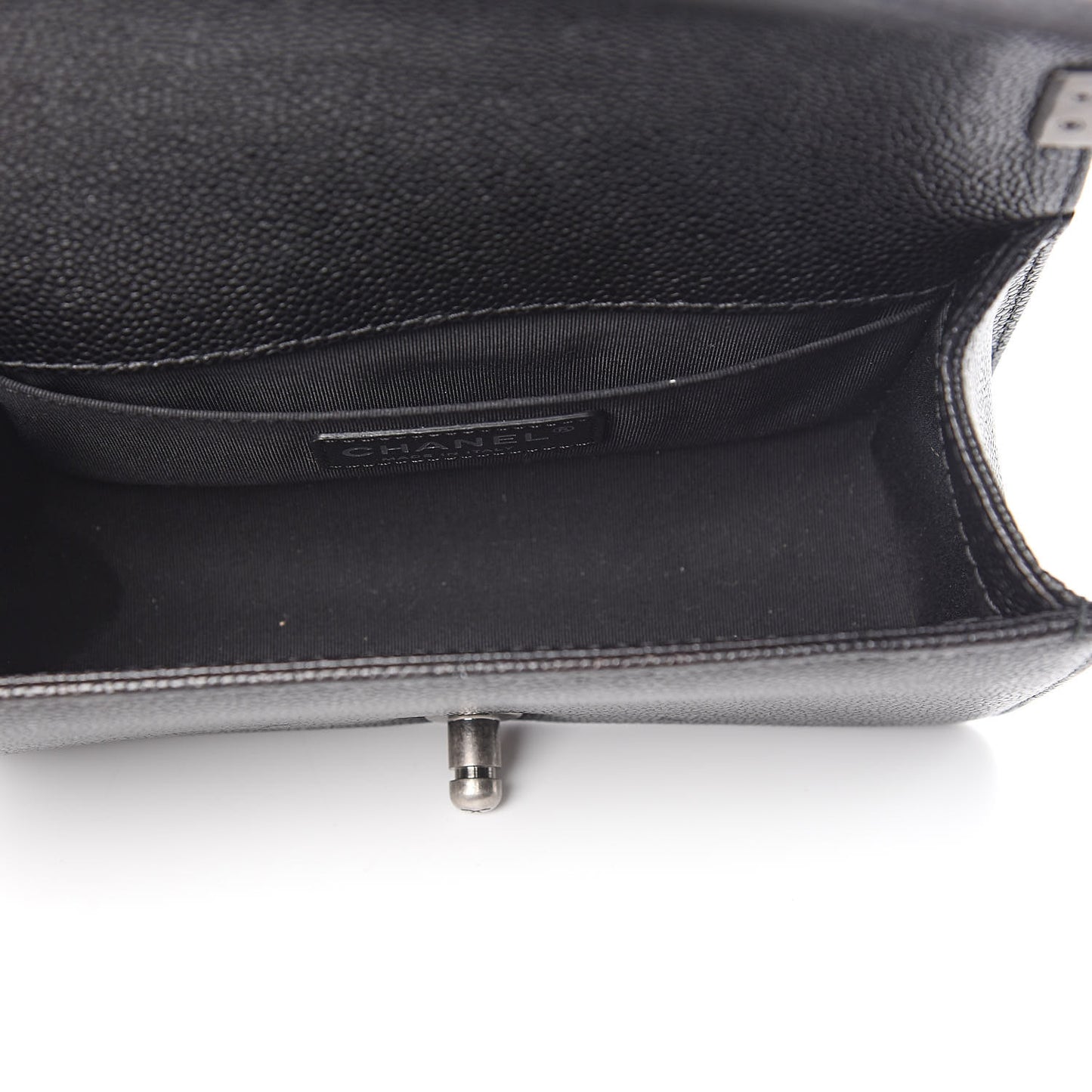 Caviar Quilted Small Boy Flap Black