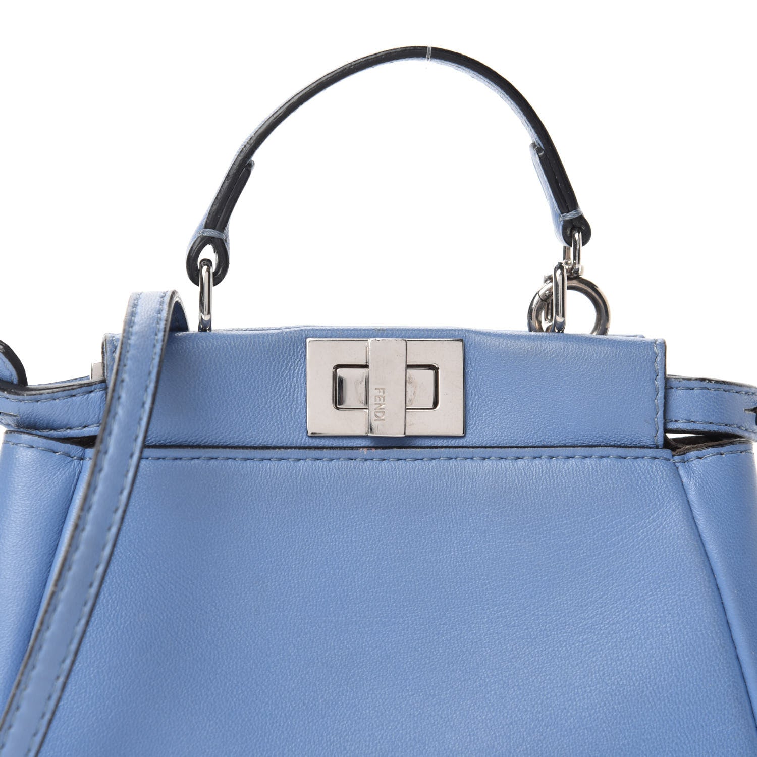 Fendi Shiny Nappa Micro Peekaboo Iconic Satchel Nebula 10 of 10