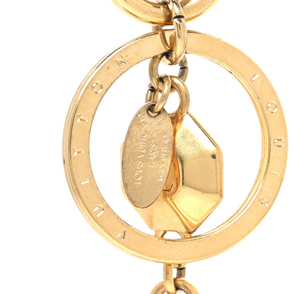 Louis Vuitton LV Facettes Bag Charm Key Holder Gold 3 of 4