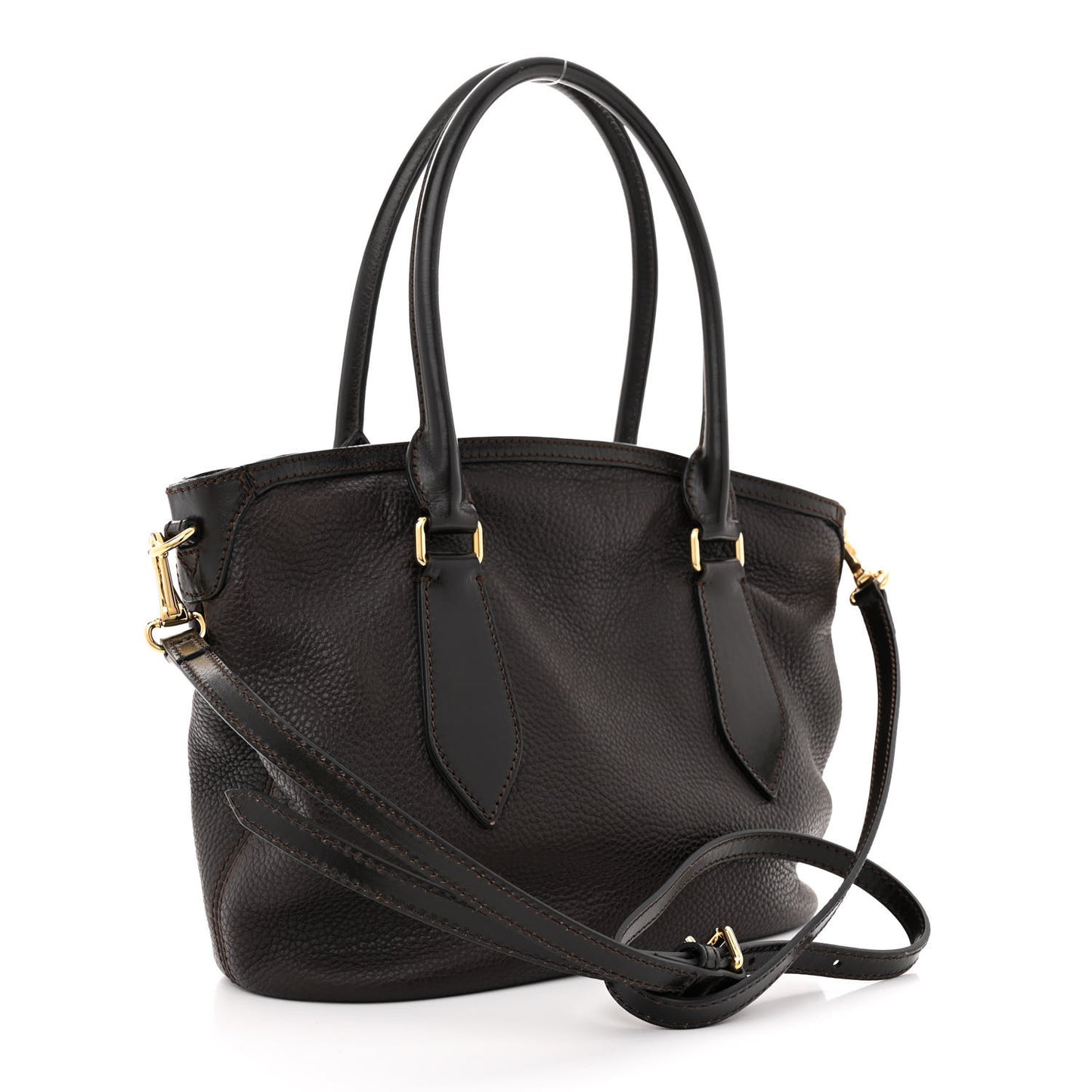 London Grainy Calfskin Medium Baynard Tote Brown