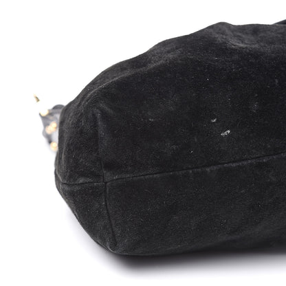 Fendi Suede Large Chef Shoulder Bag Black 8 of 17