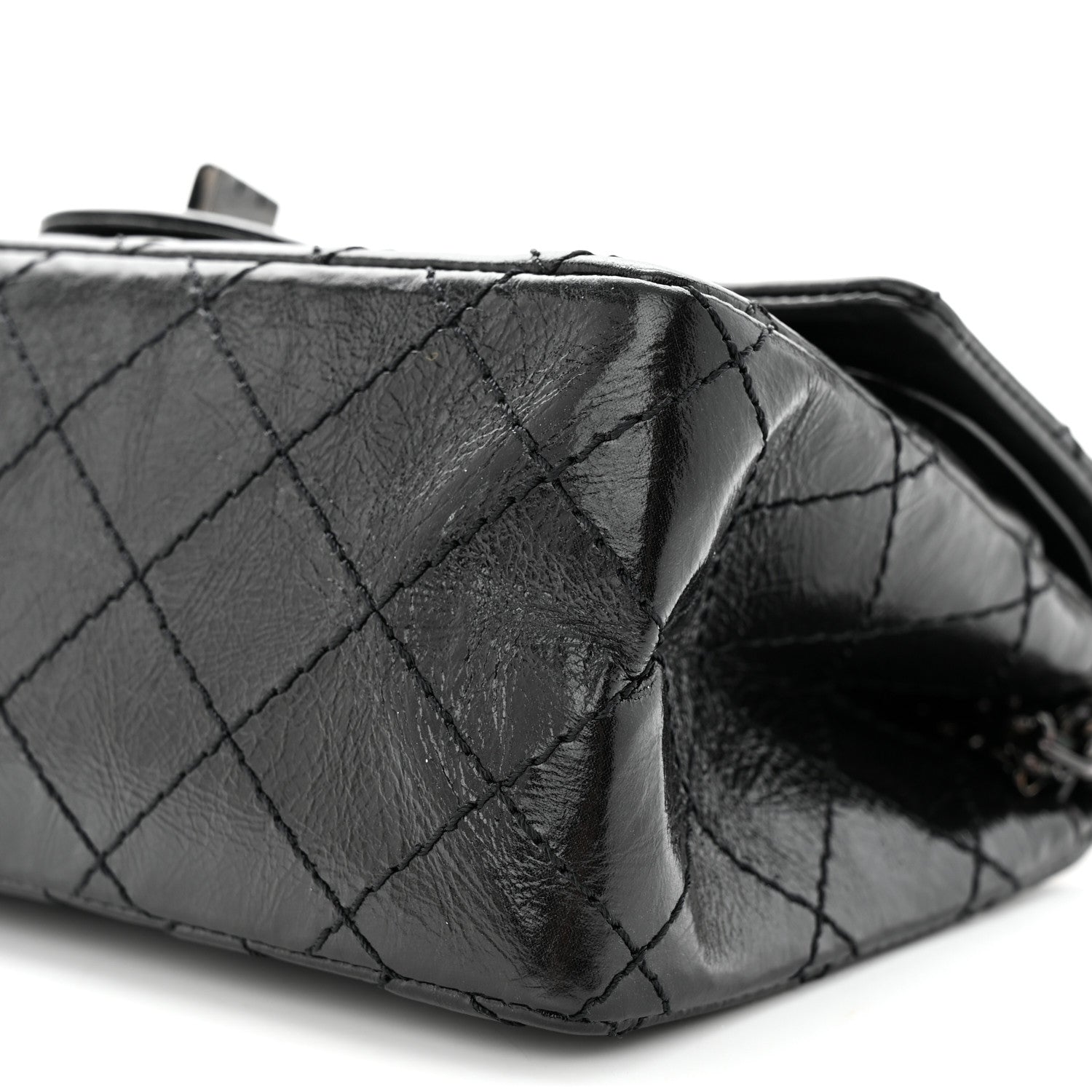 Chanel Aged Calfskin Quilted 2.55 Reissue 224 Flap So Black 10 of 10