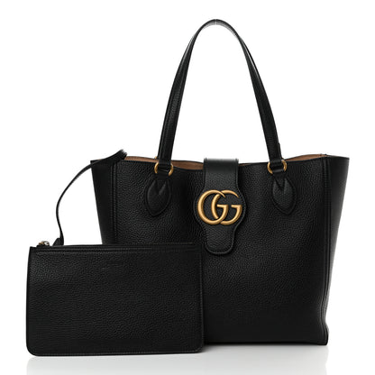 Gucci Grained Calfskin Small Dahlia Tote Black 3 of 13