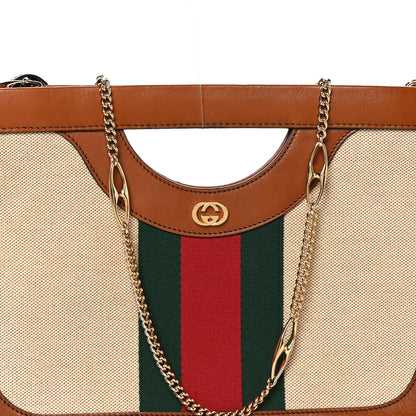 Gucci Canvas Large Vintage Shoulder Bag Brown 10 of 12