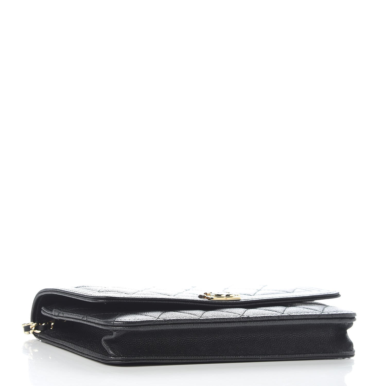 Chanel Caviar Quilted Boy Wallet On Chain WOC Black 4 of 13