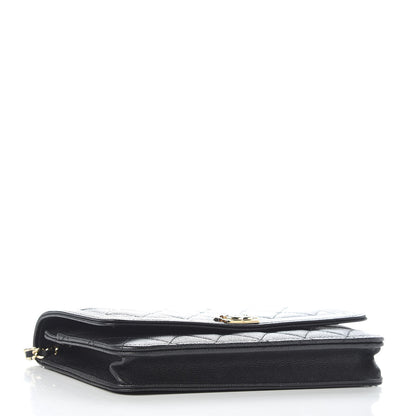 Chanel Caviar Quilted Boy Wallet On Chain WOC Black 4 of 13