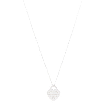 Tiffany Sterling Silver Small Return to Tiffany Heart Pendant Necklace 1 of 7