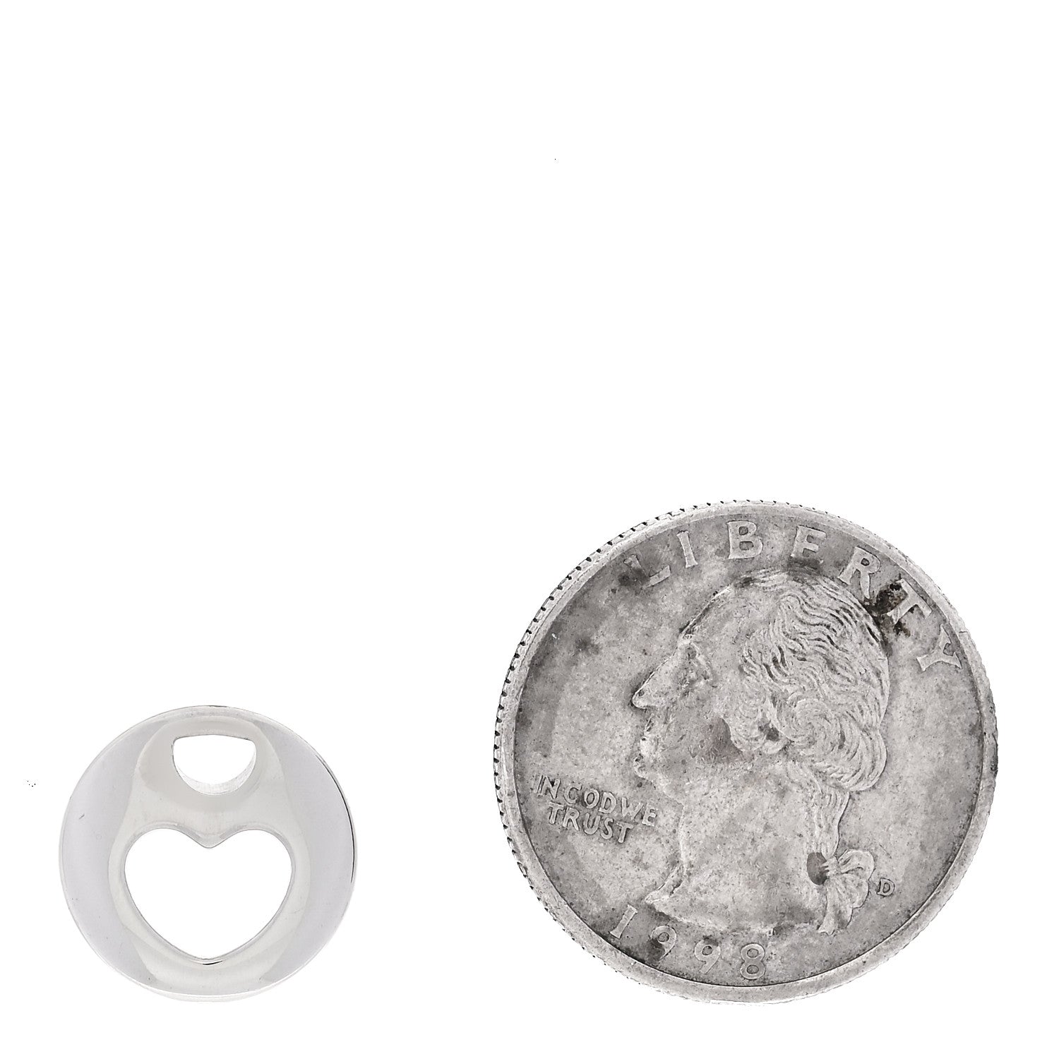 Tiffany Sterling Silver Stencil Heart Pendant 2 of 4