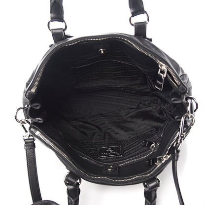 Prada Vitello Shine Bauletto Black 4 of 9