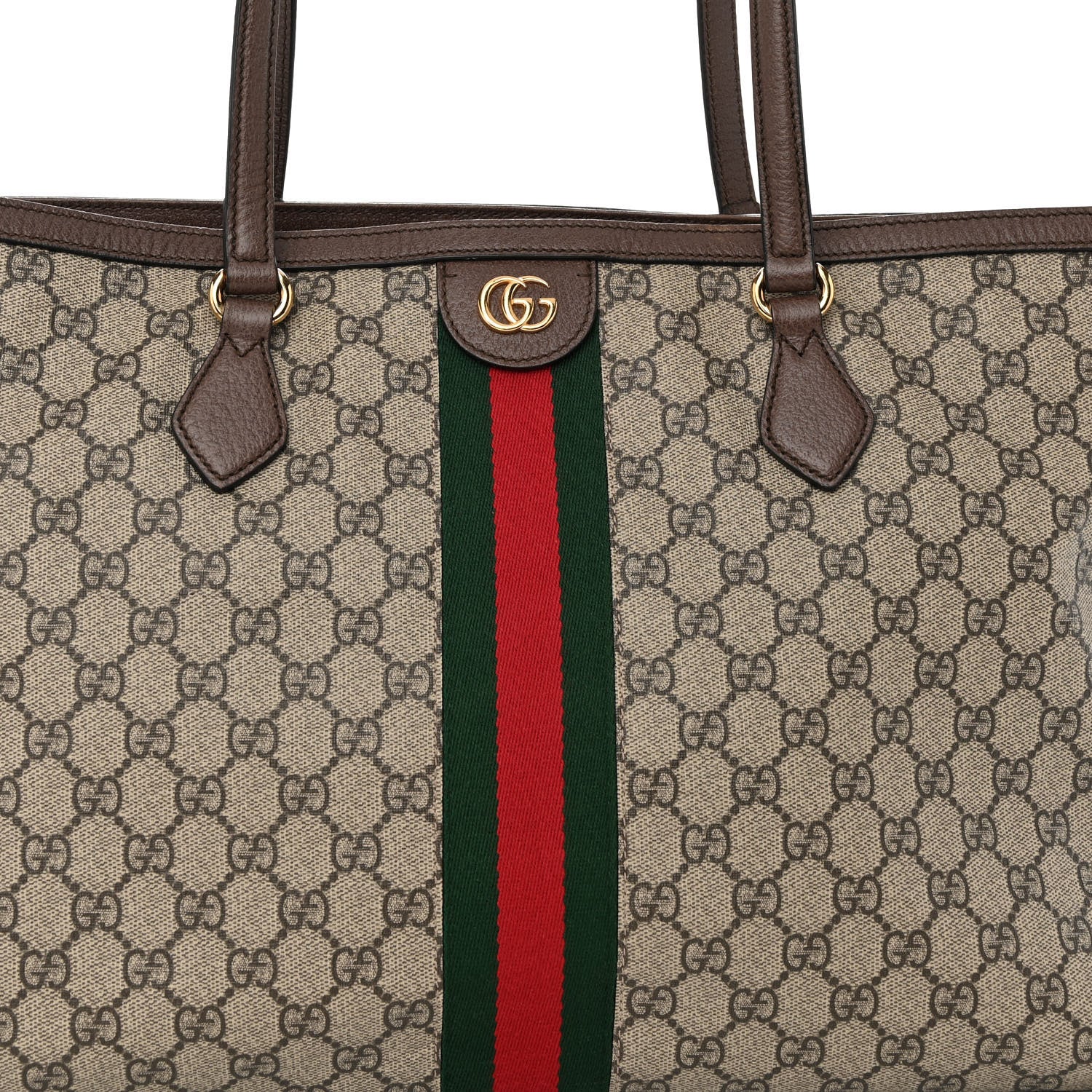 Gucci GG Supreme Monogram Medium Ophidia Shopping Tote Brown 8 of 11
