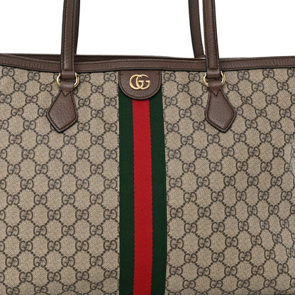 Gucci GG Supreme Monogram Medium Ophidia Shopping Tote Brown 8 of 11