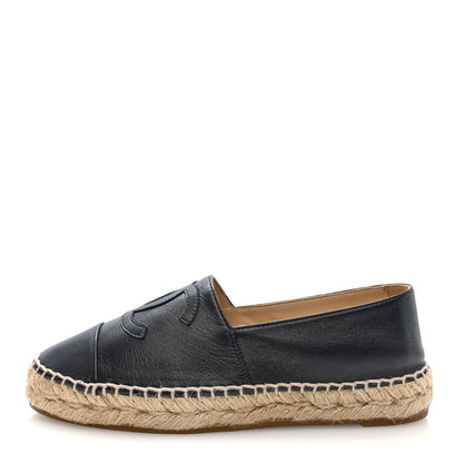 Chanel Lambskin CC Espadrilles 36 Black 1 of 9
