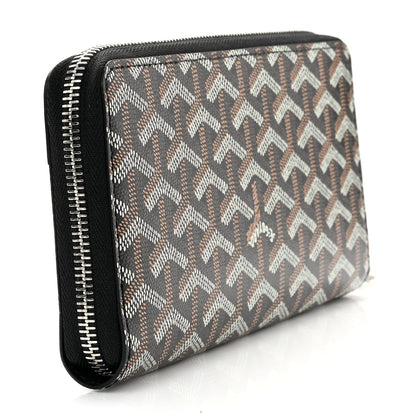 Goyard Goyardine Matignon Zip Around GM Wallet Black 3 of 7