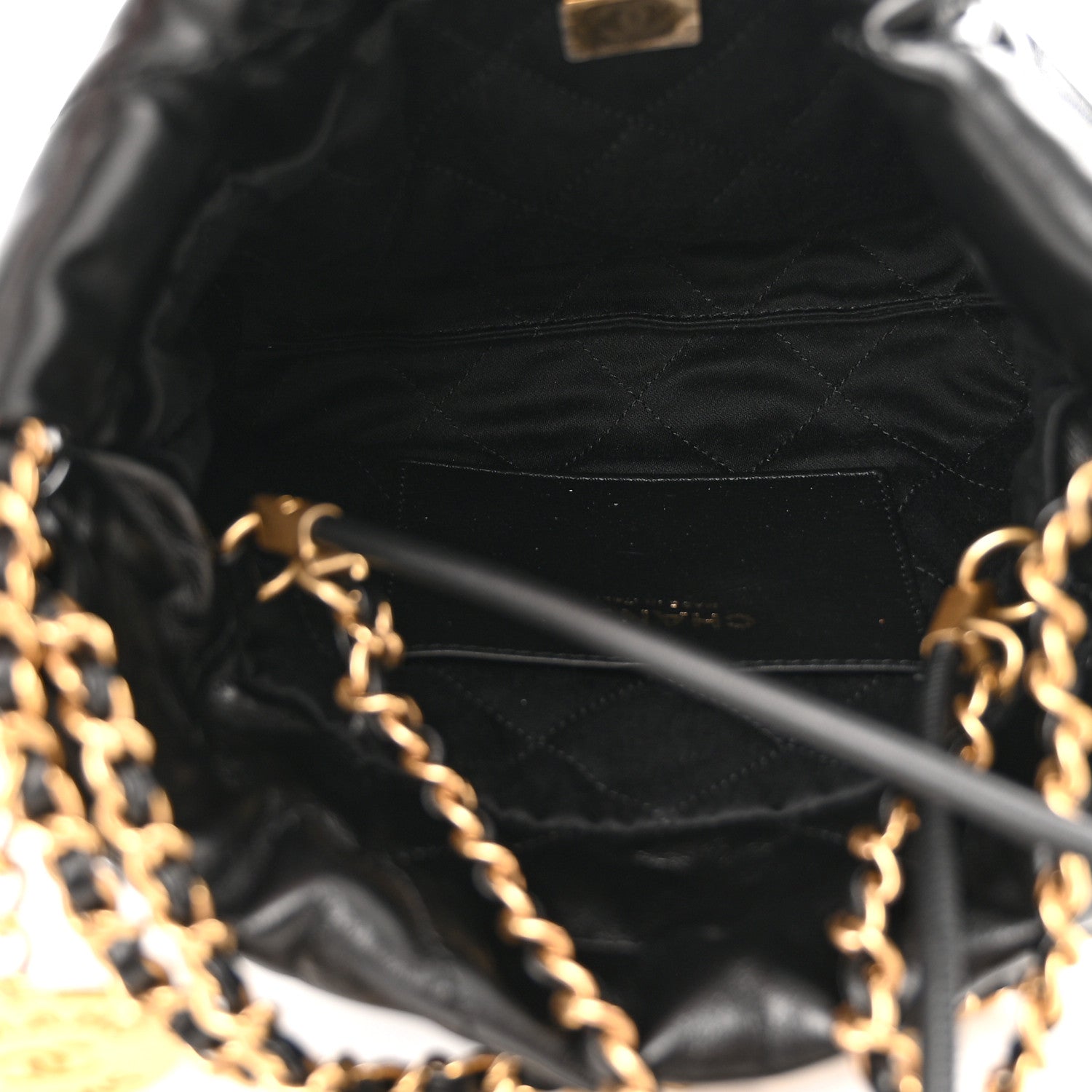 Chanel Shiny Calfskin Quilted Mini Chanel 22 Black 5 of 11