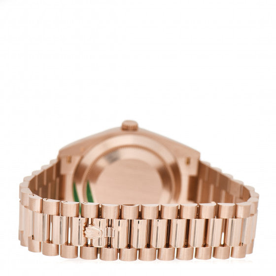 Rolex 18K Everose Gold 40mm Oyster Perpetual Day-Date President Watch Olive Green 228235 3 of 5