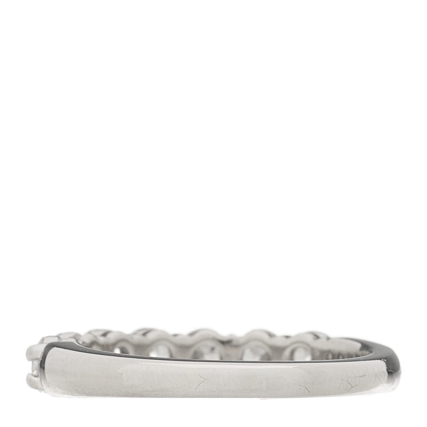 Platinum Diamond 3.5mm Forever Half Circle Band Ring 54 6.75
