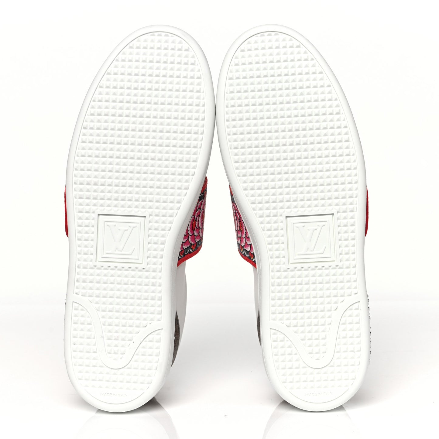 Calfskin Reverse Monogram Kabuki Low Top Sneakers 37 White
